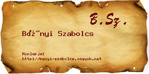 Bényi Szabolcs névjegykártya